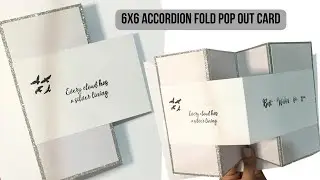6x6 accordion pop out card