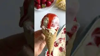 Easy Strawberry Swirl Ice Cream without an ice cream maker😍 