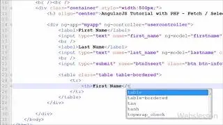 AngularJS Tutorial with PHP   Fetch   Select Data from Mysql Database
