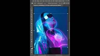 Cyber Aesthetic Overlays with Action for Photoshop - Style, Glow Effect, Light, Flare. How to Work.