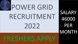 PGCIL recruitment 2022 / salary 46000/month / power grid job / freshers / goverment job / latest job