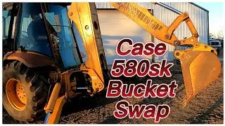 How To Swap Buckets | Case 580sk Backhoe