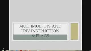 MUL IMUL DIV IDIV INSTRUCTION