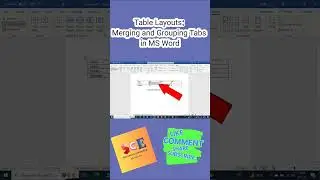 Efficient Table Layouts: Merging and Grouping Tabs in MS Word #microsoft #msword #merge#office