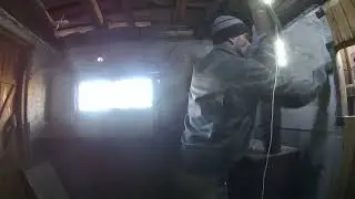 Ремонт в бане своими руками (стены) день 3.