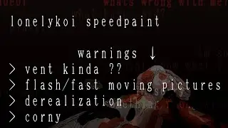 LonelyKoi is my muse — speedpaint
