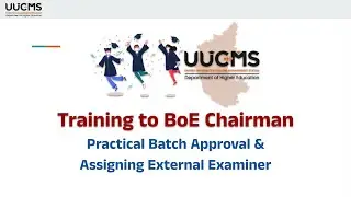 UUCMS - BOE Chairman Practical Batch Approval & Assigning External Examiner #uucms