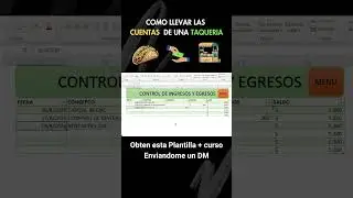 COMO LLEVAR LAS CUENTAS DE UNA TAQUERIA #finanzas #EMPRENDIMINETO