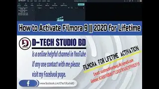 How to Activate Filmora 9  for 2020 Lifetime || Easiest Method