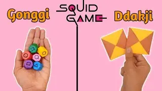 Squid Game Gonggi & Ddakji | How to make squid game gonggi | How to make squid game ddakji 🦑