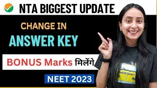 NEET 2023 LATEST UPDATE | BONUS MARKS & New Answer Key #neet2023 #neet #update