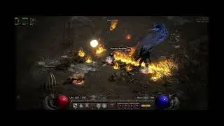 Fire Druid taking on Diablo Clone D2R Ladder Season 1