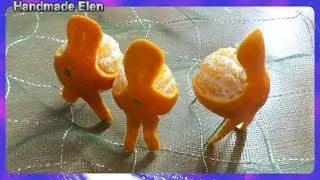 Новогодние украшения мандариновые человечки