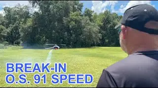 Breaking in O.S. 91 HZ-R Speed in backyard