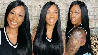$30 For This Texture?! Yes Please! Outre Synthetic Swiss HD Lace Front Wig - NATURAL YAKI 30