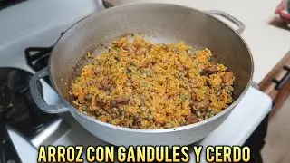 How To Make Rice With Beans & Pork! (Arroz Con Gandules y Cerdo)