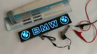 BMW Neon LED logo with brakes sync function 1