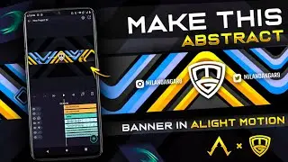 Make this abstract shapes youtube banner on ALIGHT MOTION | Gaming banner tutorial | ft. 