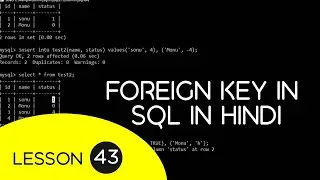 Foreign Key in SQL in Hindi - 43