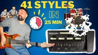 MAN VS DRUM MACHINE: 41 Zoom G5N Drum Patches in 25 min, playing guitar over the multi-effects kits