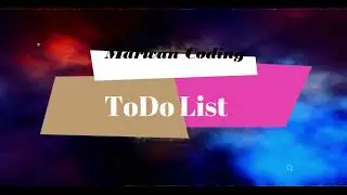 Todo List in HTML and CSS | HTML and CSS ToDo List | MarwanCoding