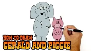 How to Draw Gerald and Piggie - Art Lesson for Kids