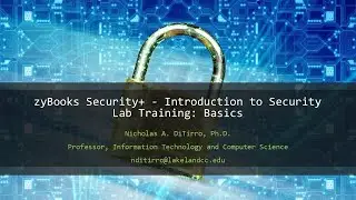 zyBooks Security+ - Introduction to SecurityLab Training: Basics