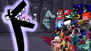 FNF Friend (VS The Letter F) But the Characters Sing Together 🎤 Alphabet Lore (ALL Rainbow Friends)