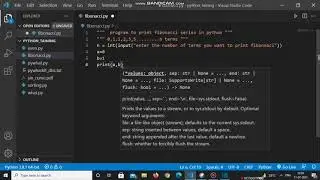 Program in python to print Fibonacci series upto n terms | How to print Fibonacci series in python .