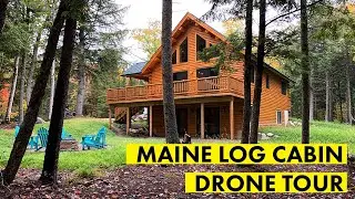 Maine Log Cabin Drone Tour