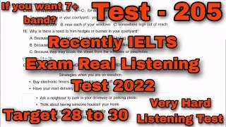 VERY HARD LISTENING TEST 2022 | BC & IDP REAL IELTS LISTENING TEST | NEW IELTS LISTENING TEST 2022