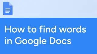 How to find words in Google Docs