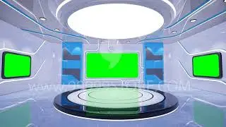 Virtual Set Green Screen 4K - Stage 11
