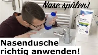 Nase spülen 👃🏻 Nasendusche richtig anwenden 💦