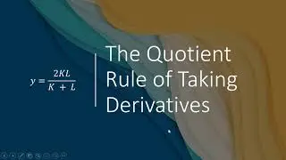 The Quotient Rule of Derivatives