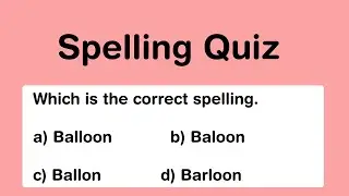 Spelling Test Quiz | Can you score 20/20?  | Easy English Test #quiz #grammartest #spellingquiz