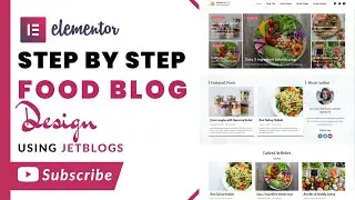 Design Beautiful Food Blog Website Using Elementor Pro [Part 1]