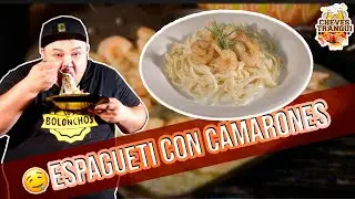 ESPAGUETI CON CAMARONES. QUESO PHILADELPHIA