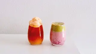 Dalgona Coffee! How to make Matcha and Strawberry Milk 🍓  + Thai Tea ☕