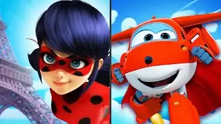 Miraculous Ladybug e Chat Noir 🐞  Vs Super Wings: Jett Run!