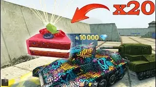 ТАНКАМ ОНЛАЙН 10 ЛЕТ - ЛОВИМ ГОЛДЫ-ТОРТЫ НА 10 000 КРИ I ЗЛП Х20