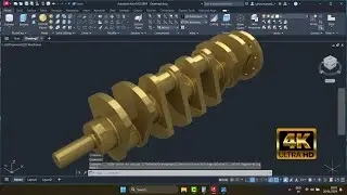Autocad 2024 Tutorial for Making a Crankshaft | Engine Cylinder | part 1 | 4k 60fps