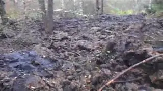 Разлом на горе Песчанная. Город Катав-Ивановск. Последствия оползня с горы Песчанная