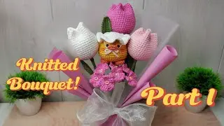 Crochet Tulips! Bouquet! How to Tie Tulips?! Victoria Knits🧶