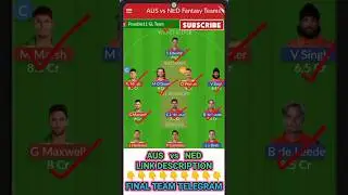 AUS vs NED Dream11 Prediction🔥| AUS vs NED Dream11 Prediction Today Match | AUS vs NED Dream11 Team