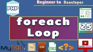 Foreach loop in PHP | Loops Tutorials for beginners - 25 [HINDI]