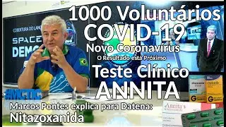 Marcos Pontes explica Teste Clínico da Natazoxanida (Annita) para Datena ao vivo.