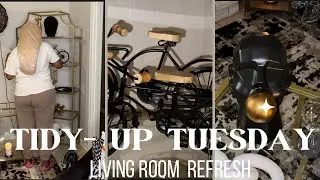 SMALL LIVING ROOM REFRESH/TIDY UP TUESDAY#smallhomes #cleanwithme #home #homedecor #deepclean