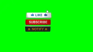3D Subscribe Buttons green screen