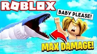 GIANT SHARK EATS MY GIRLFRIEND! Roblox SharkBite Mosasaurus